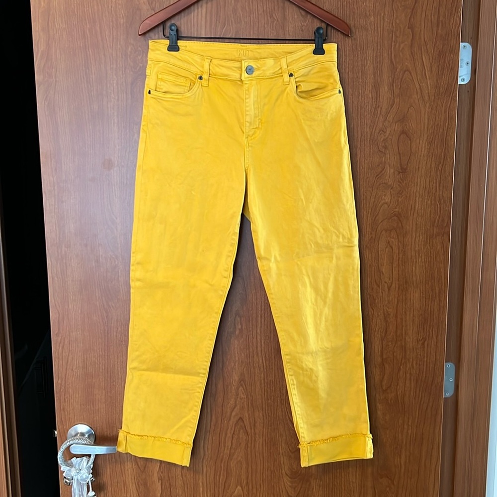 KUT ankle straight leg jeans